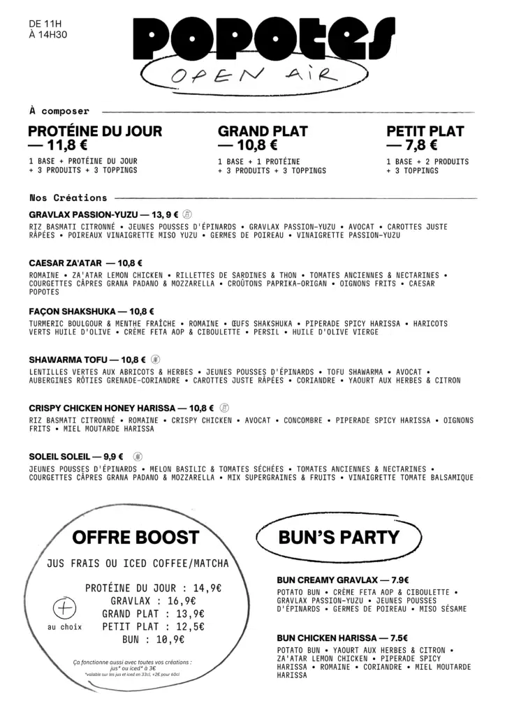 Carte Popotes - Juin 2026